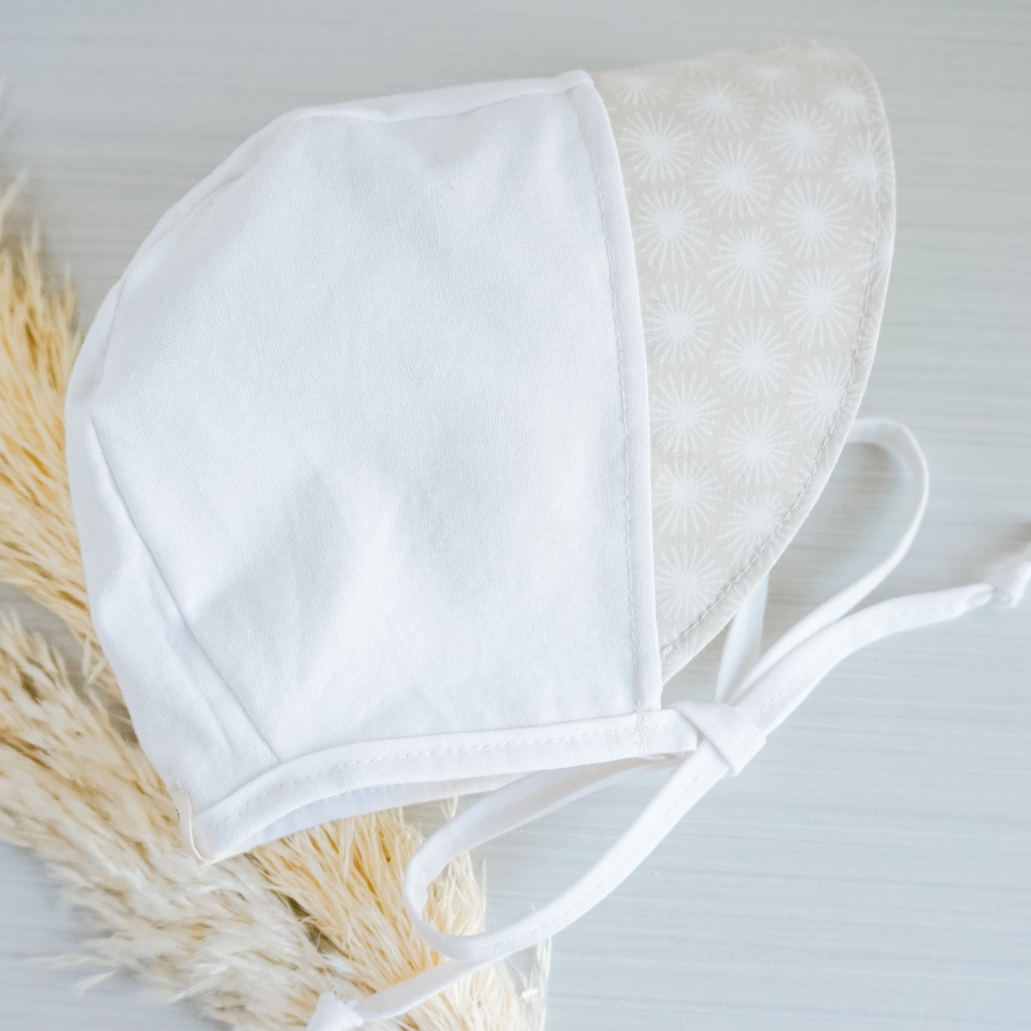Bonnet - Neutral Firework - Size 0-3 months (Ready to Ship)