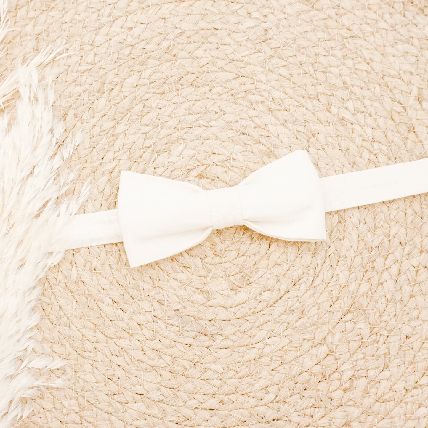 Adjustable Bowtie - Ivory Linen