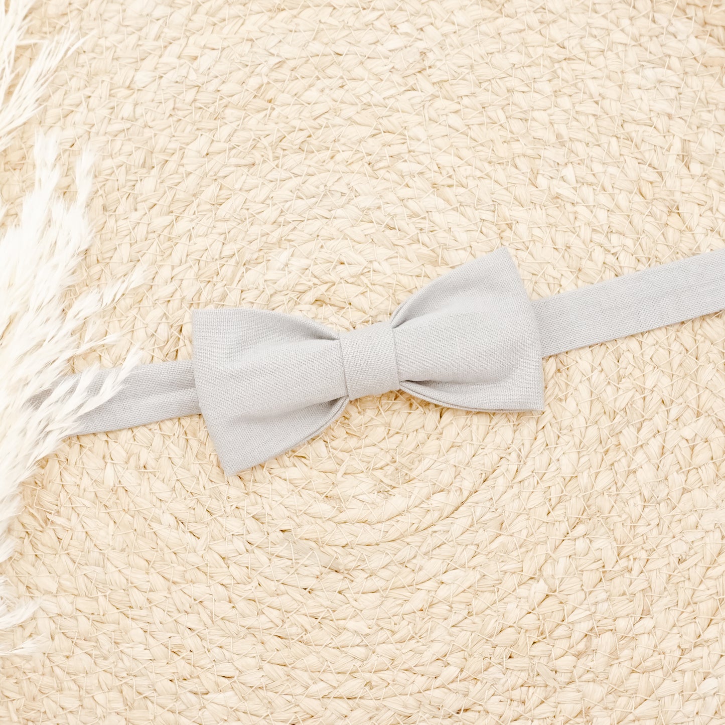 Adjustable Bowtie - Grey Linen