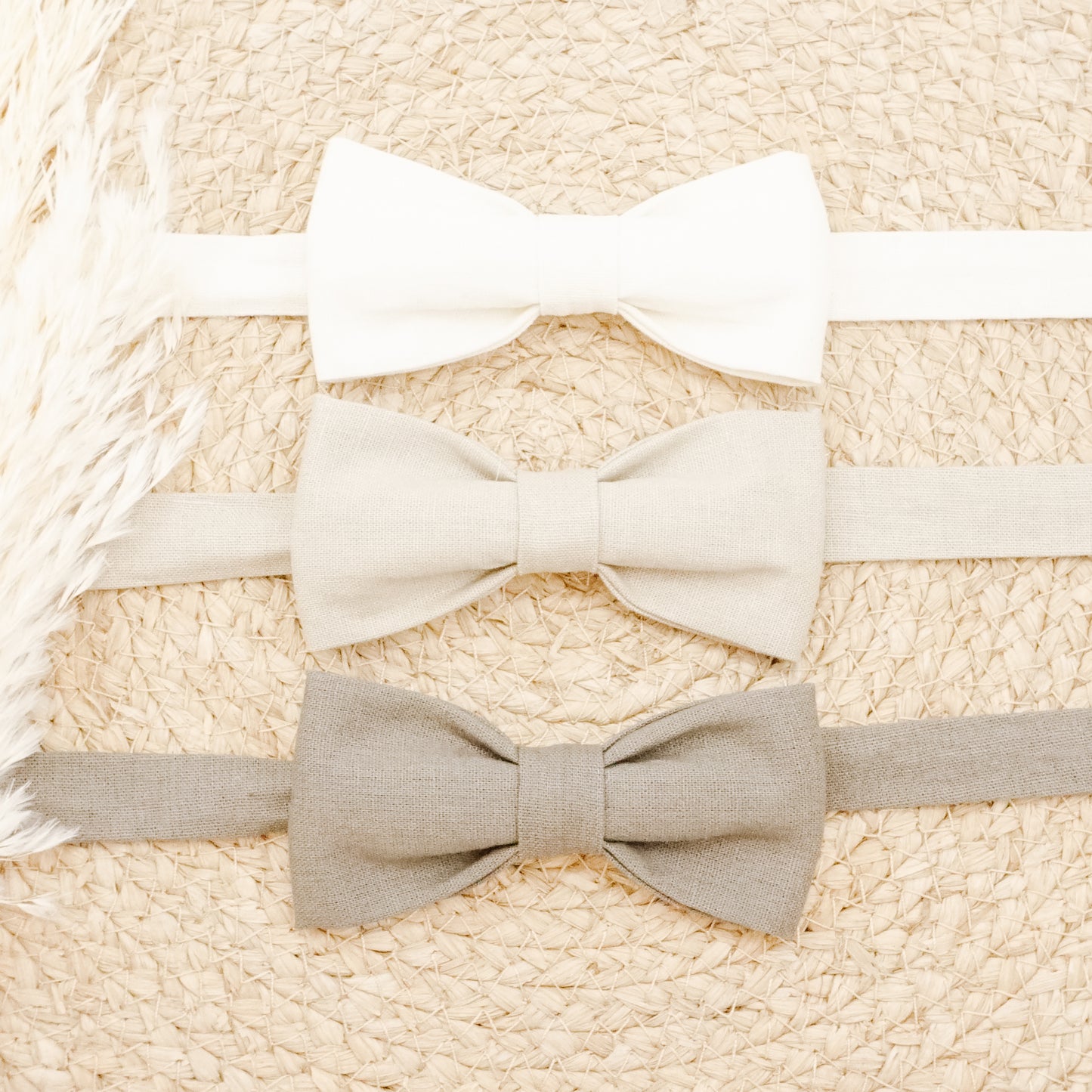 Adjustable Bowtie - Medium Brown Linen