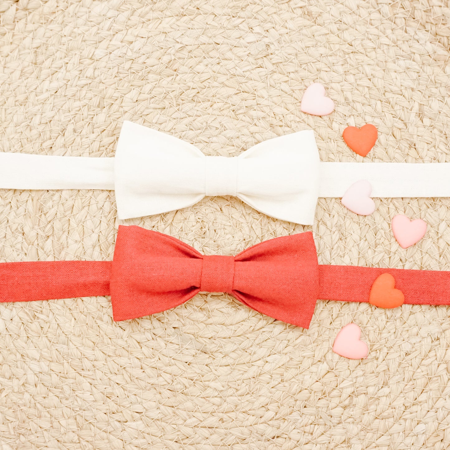 Adjustable Bowtie - Ivory Linen