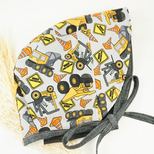 Bonnet - Construction - Size 3-6 months (Ready to Ship)