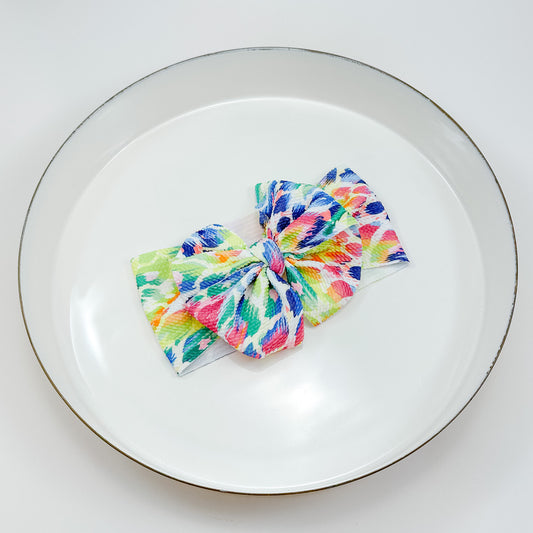 Messy Headwrap - 90s Leopard Print