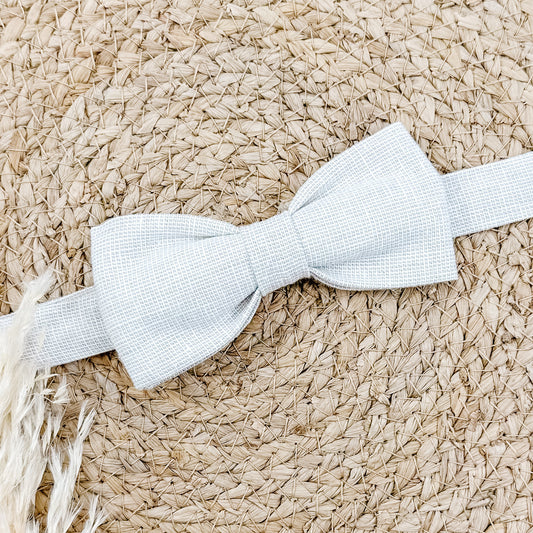 Adjustable Bowtie - Homespun Silver