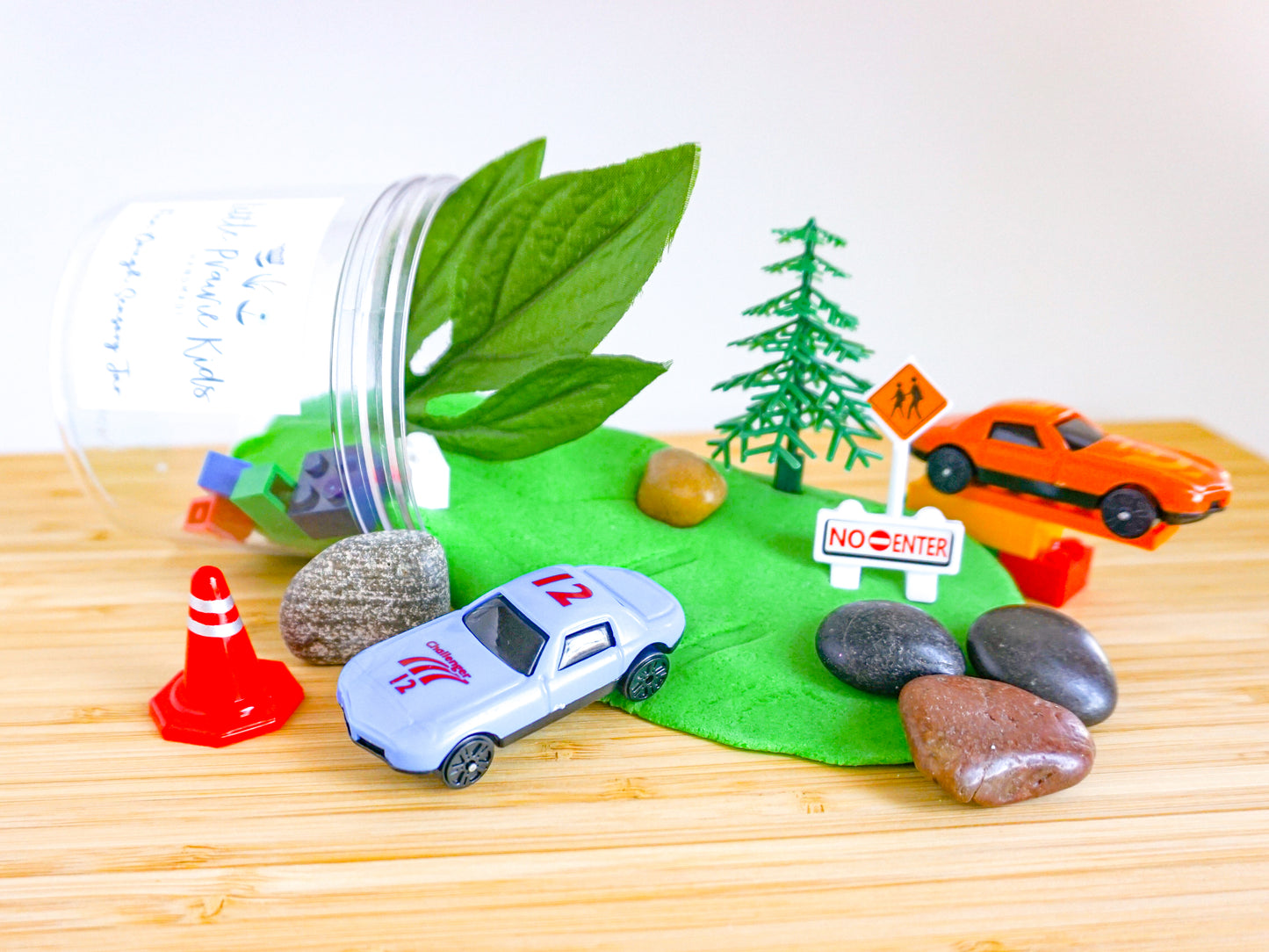 Fun Dough Sensory Jar - Car Theme