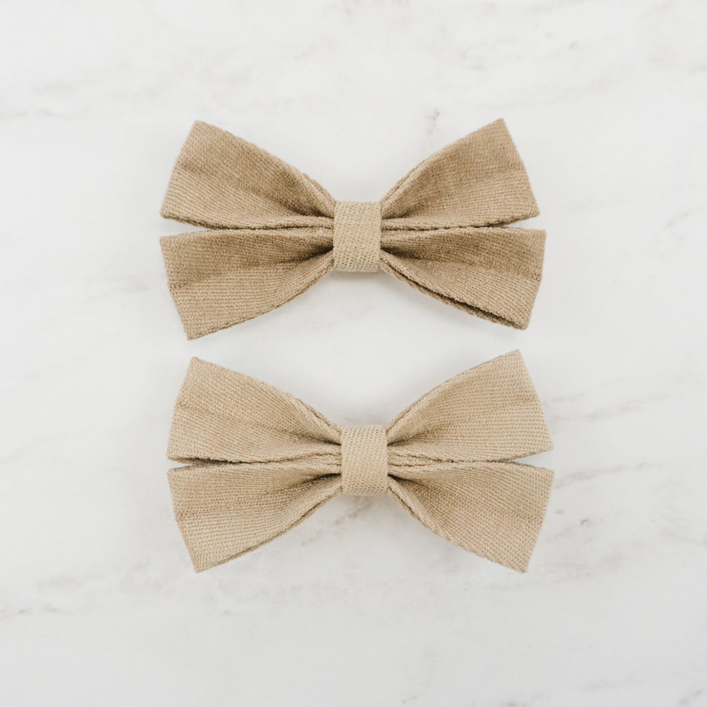 Daisy Bow - Light Grey, Navy, Khaki, Rust, Cranberry, Blush, Beige