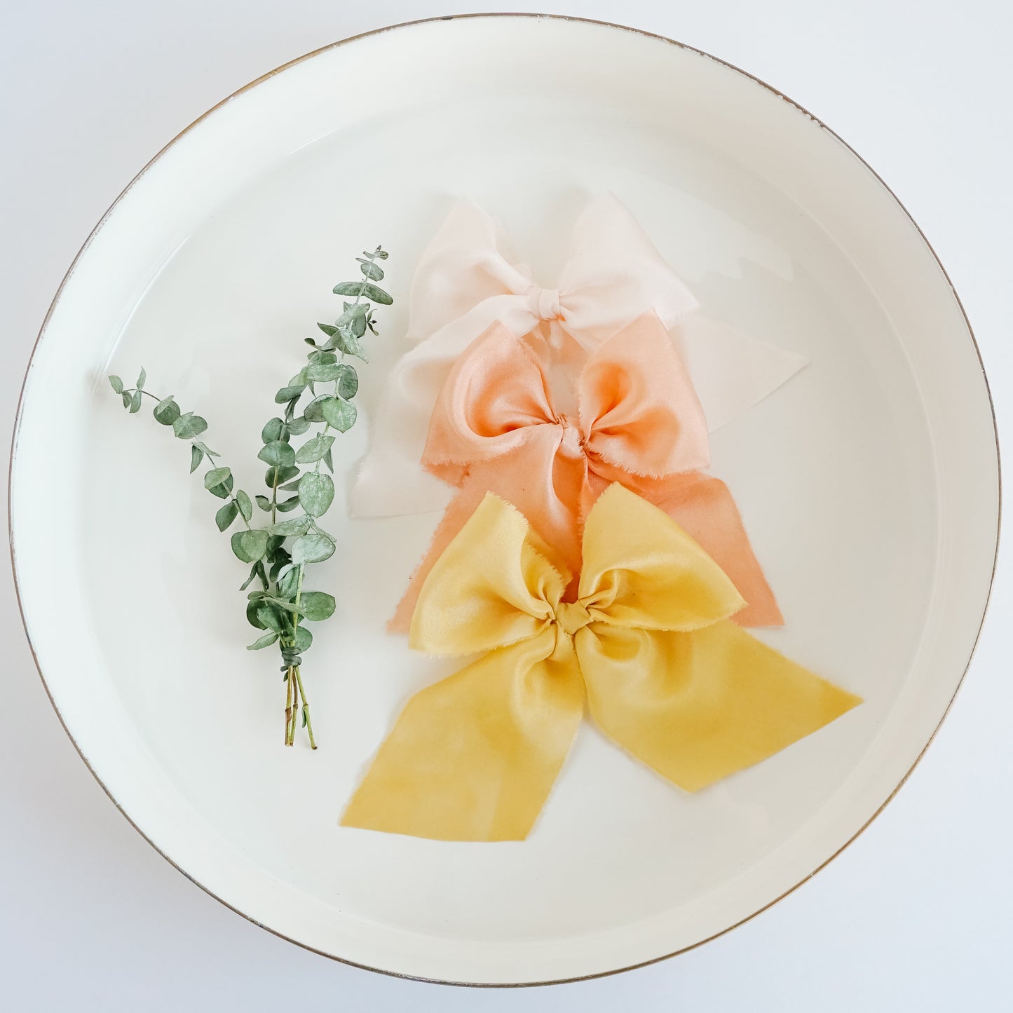 Handtied Silk Bows - Bronzed Coral