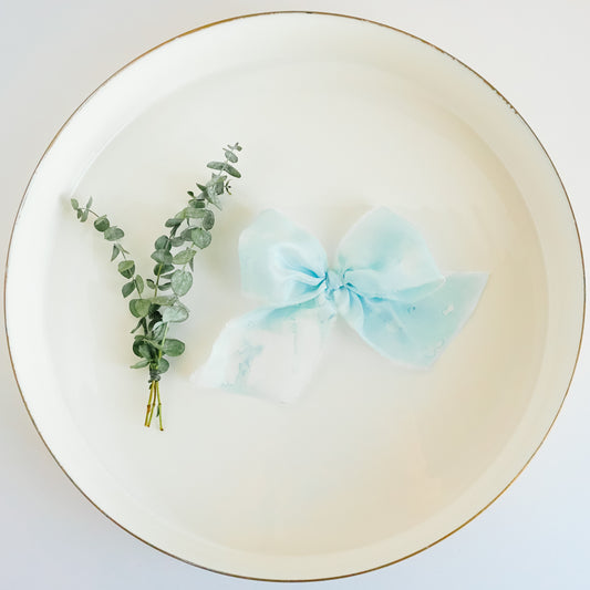 Handtied Silk Bows - Baby Blue