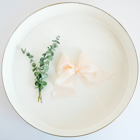 Handtied Silk Bows - Lightest Peach