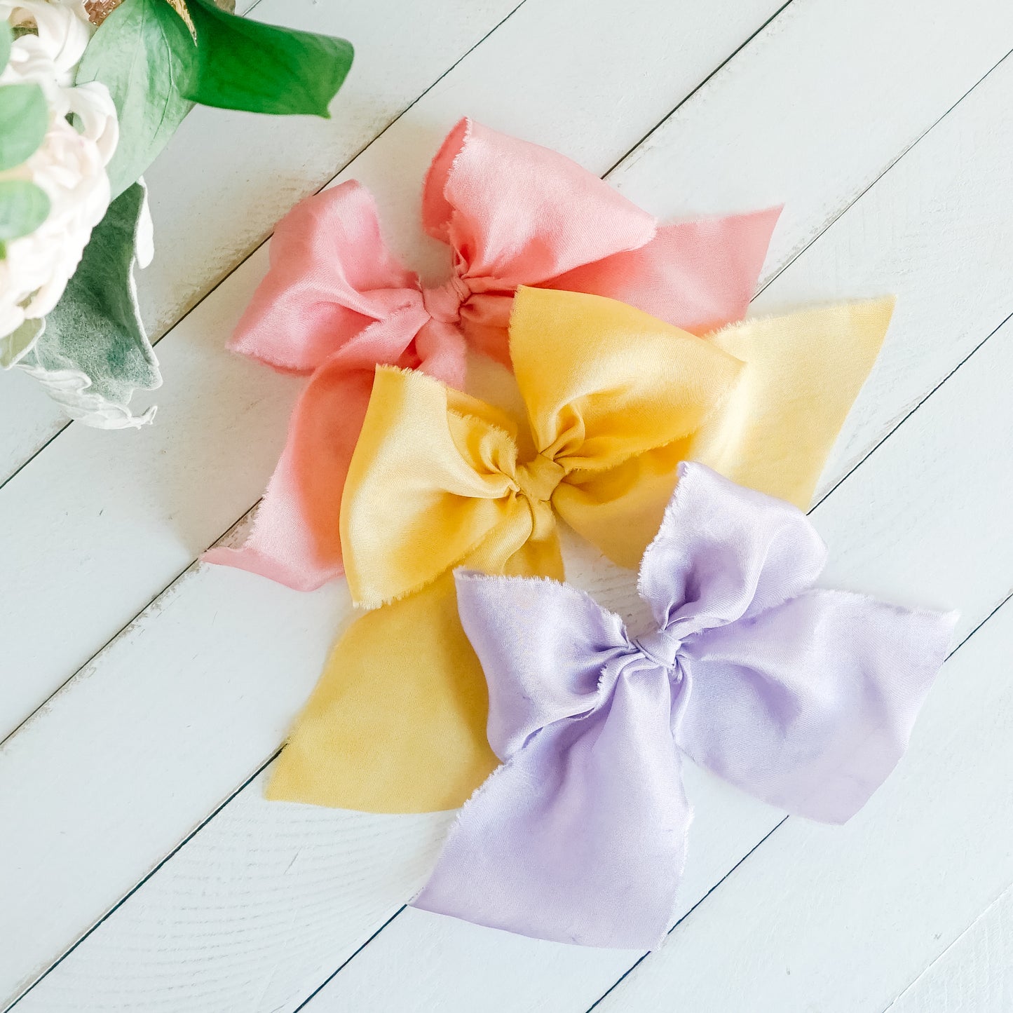 Handtied Silk Bows - Rose