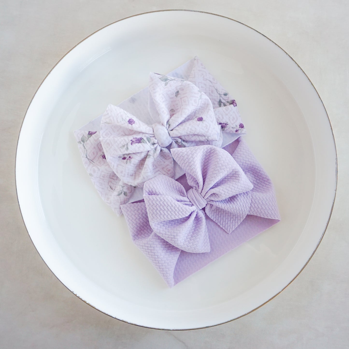 Messy Headwrap - Purple Floral