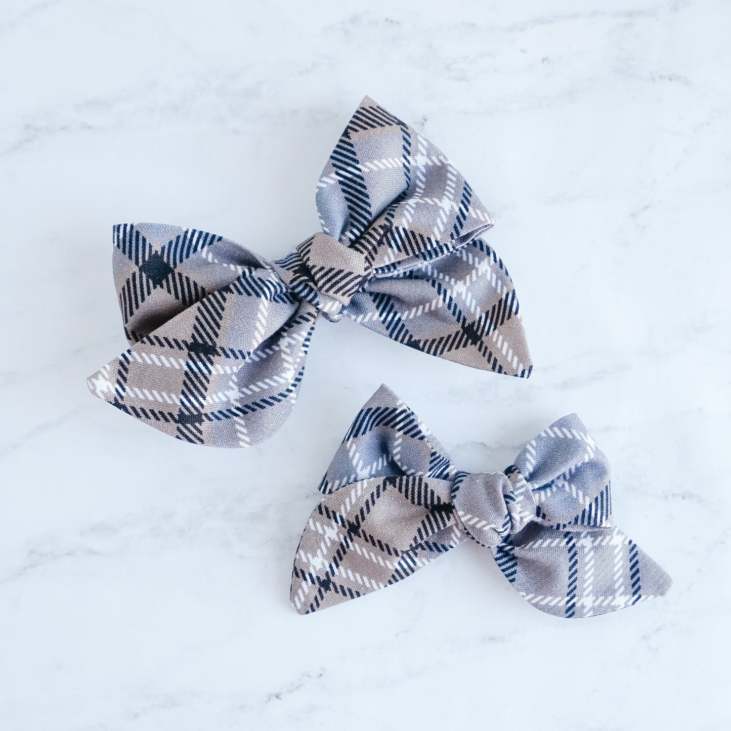 Handtied Fabric Bow - Christmas Plaid