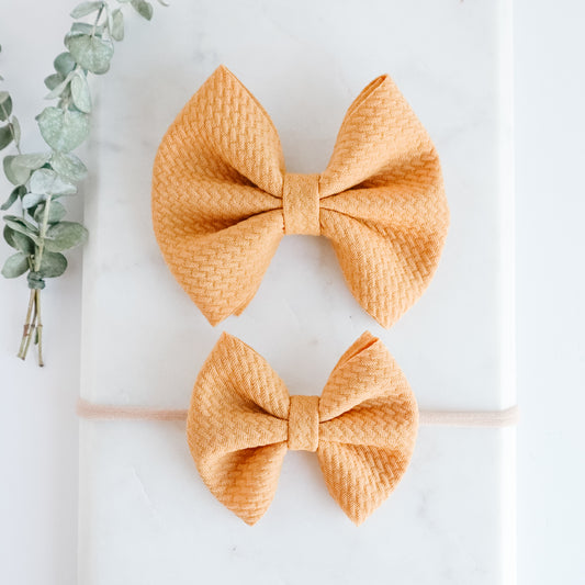 Liverpool Bow - Soft Mustard