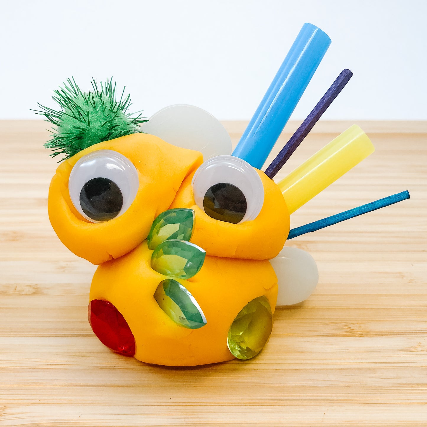 Fun Dough Sensory Jar - Build-a-Monster Theme