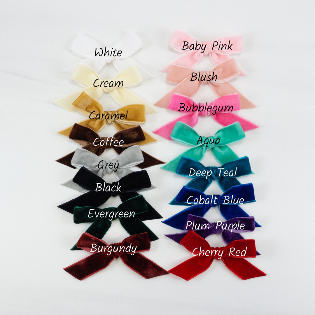 Handtied Velvet Bows - 5/8" Ribbon