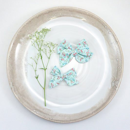 Handtied Fabric Bow - Sweet Shoppe Floral