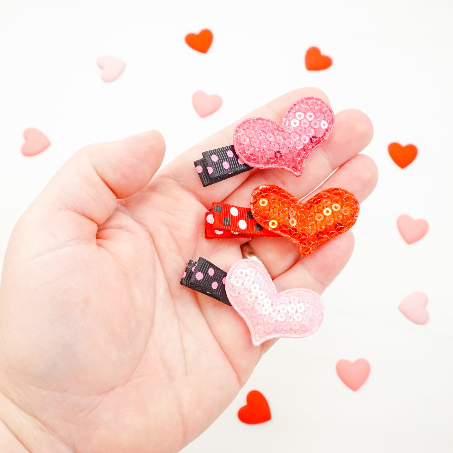 Heart Alligator Clips - Pack of 4, picked at random