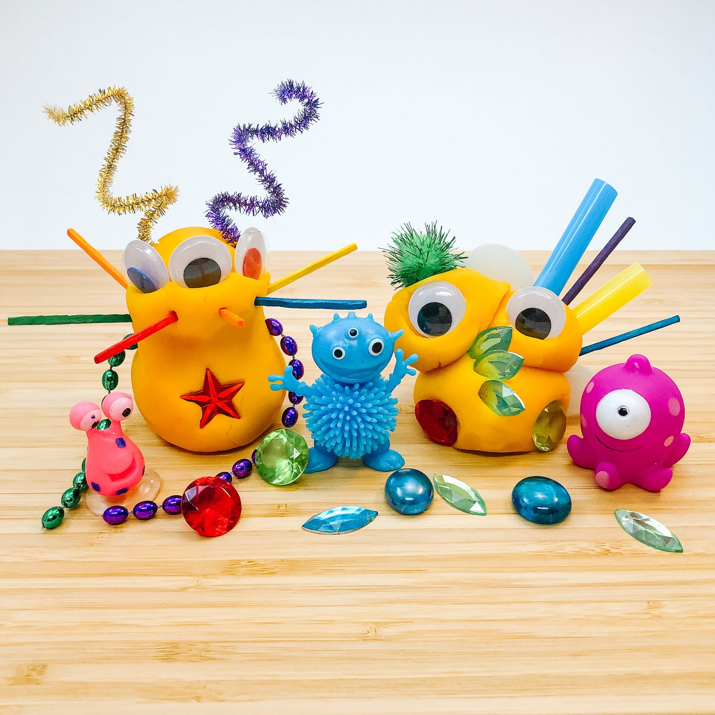 Fun Dough Sensory Jar - Build-a-Monster Theme