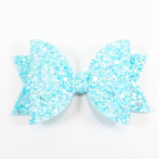 Belle Glitter Bow - Baby Blue Sherbet
