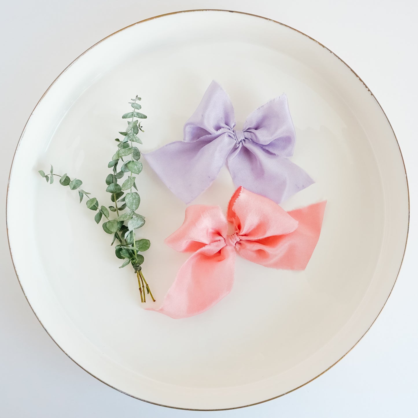 Handtied Silk Bows - Deep Lilac