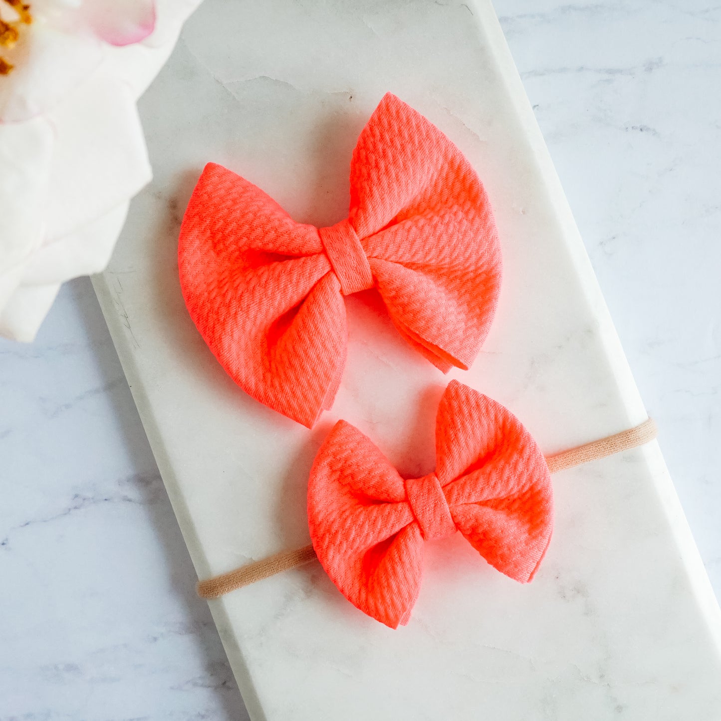 Liverpool Bow - Neon Coral