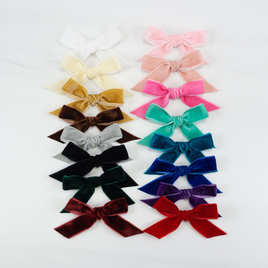 Handtied Velvet Bows - 5/8" Ribbon
